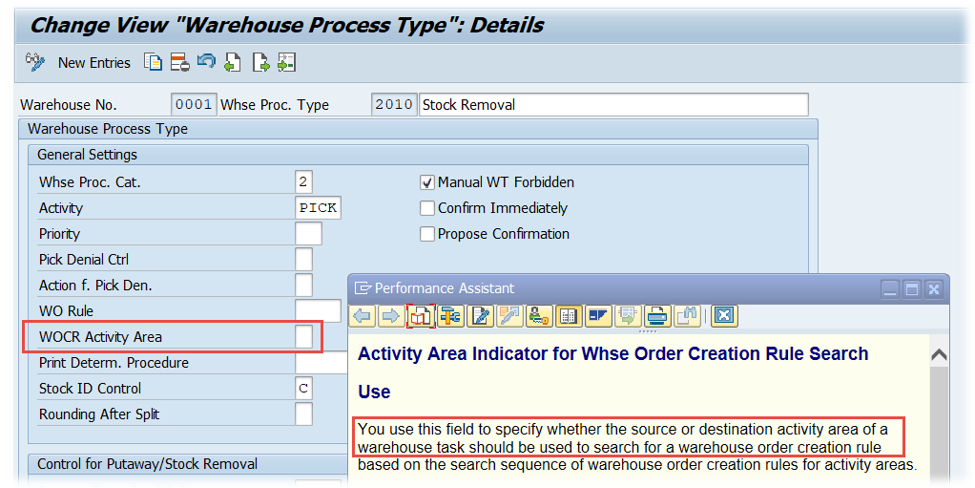 SAP EWM Grouping by Activity Area and Queue